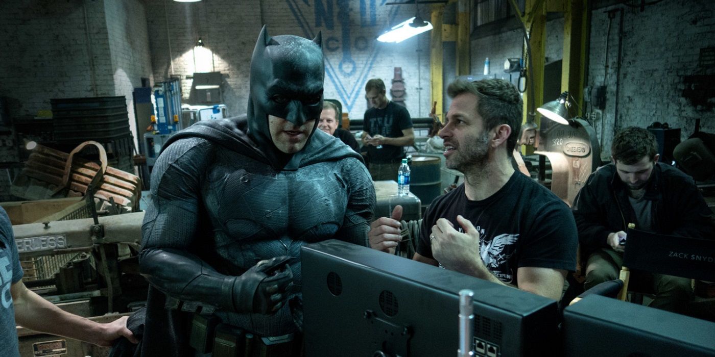 Zack Snyder directs Ben Affleck behind the scenes of Batman V Superman: Dawn of Justice