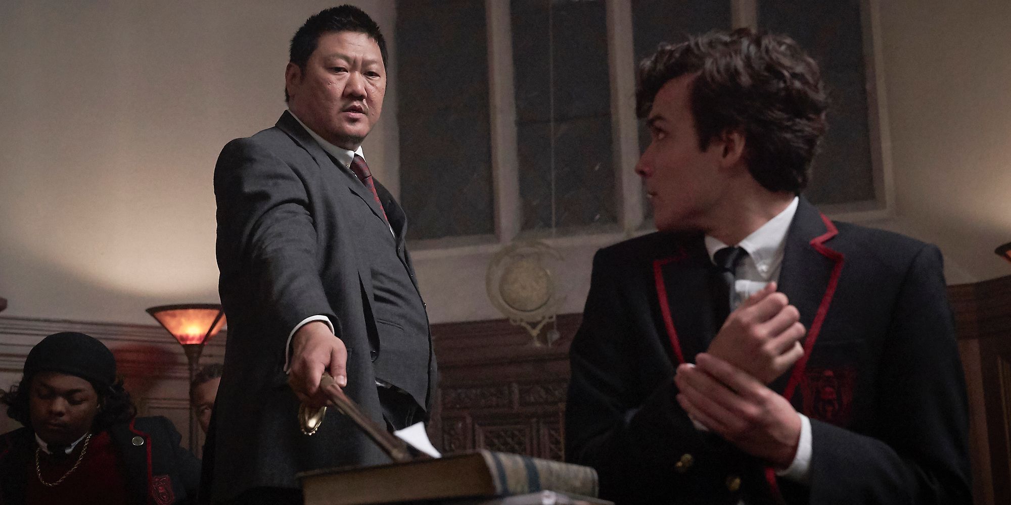 Benedict Wong and Benjamin Wadsworth in Deadly Class SYFY