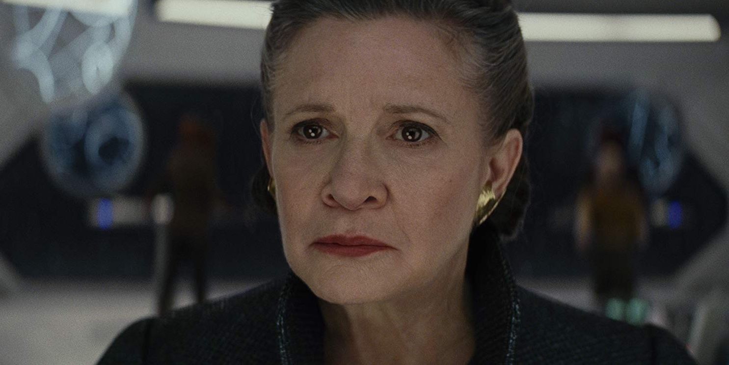 Carrie Fisher as General Leia Organa in Star Wars The Last Jedi.