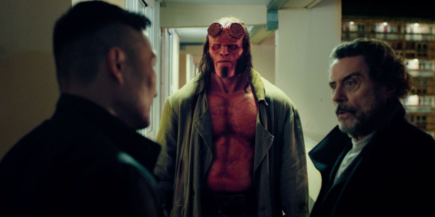 Daniel Dae Kim David Harbour and Ian McShane in Hellboy