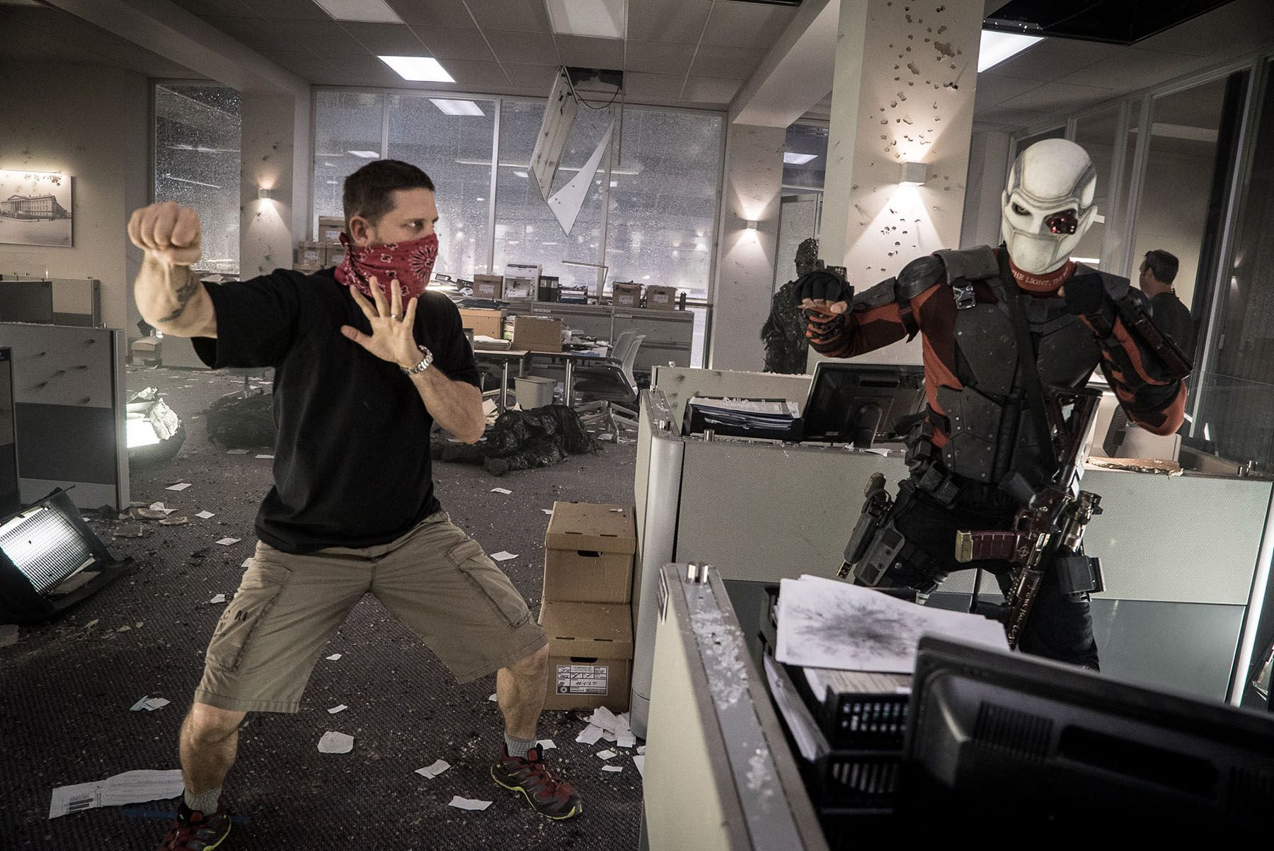 David Ayer and Will Smith in Suicide Squad Behind the Scenes