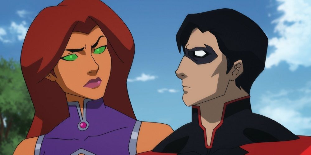 Dick Grayson and Starfire in Teen Titans The Judas Contract