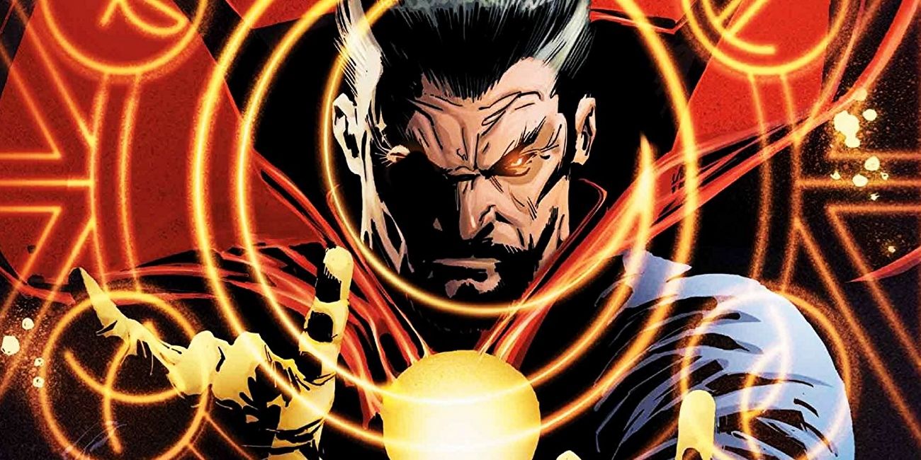 Doctor Strange casting spells in the comics