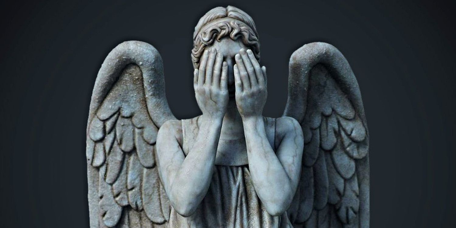 Doctor Who Weeping Angel With Her Face Covered