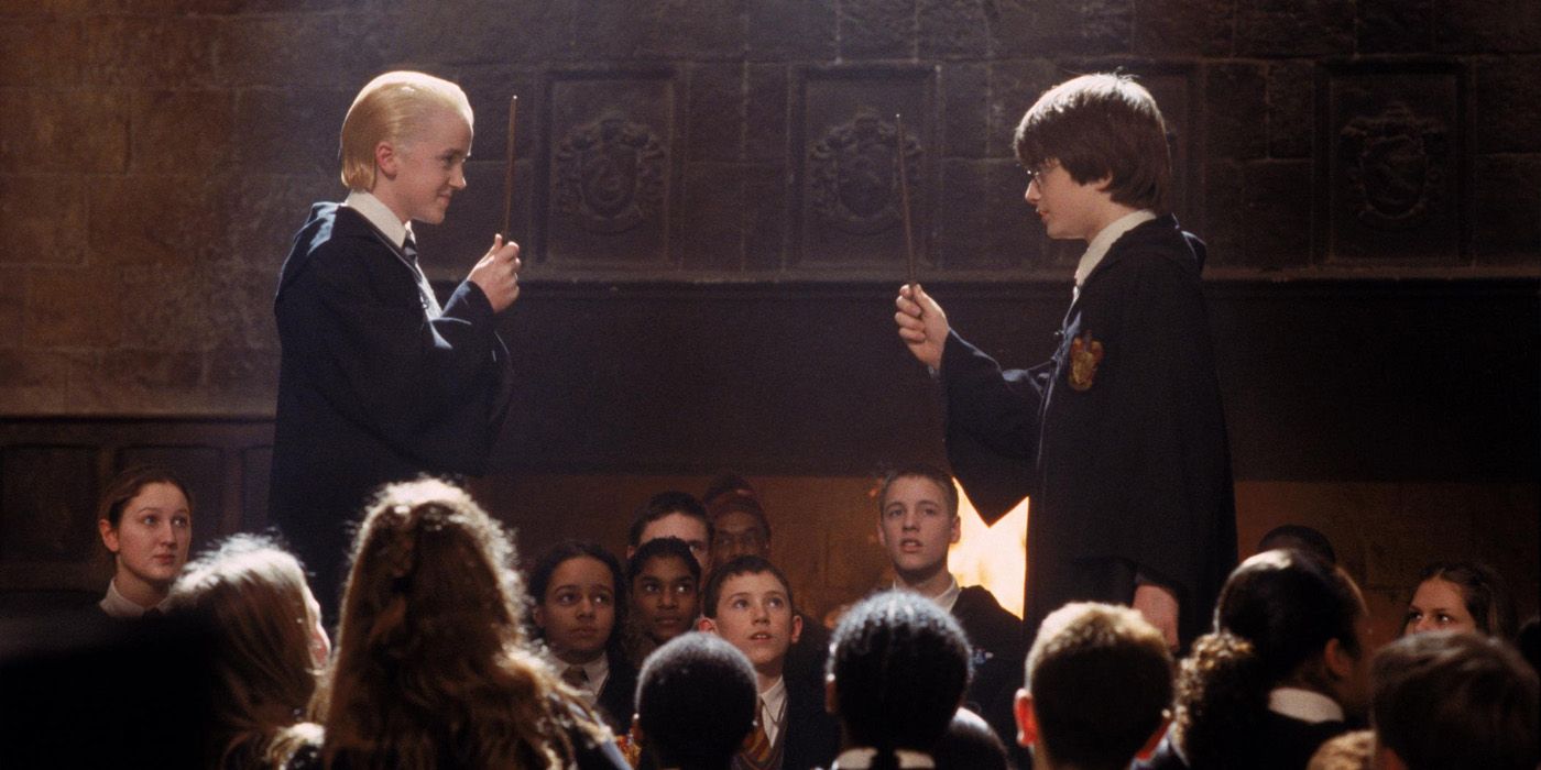 Draco and Harry duel