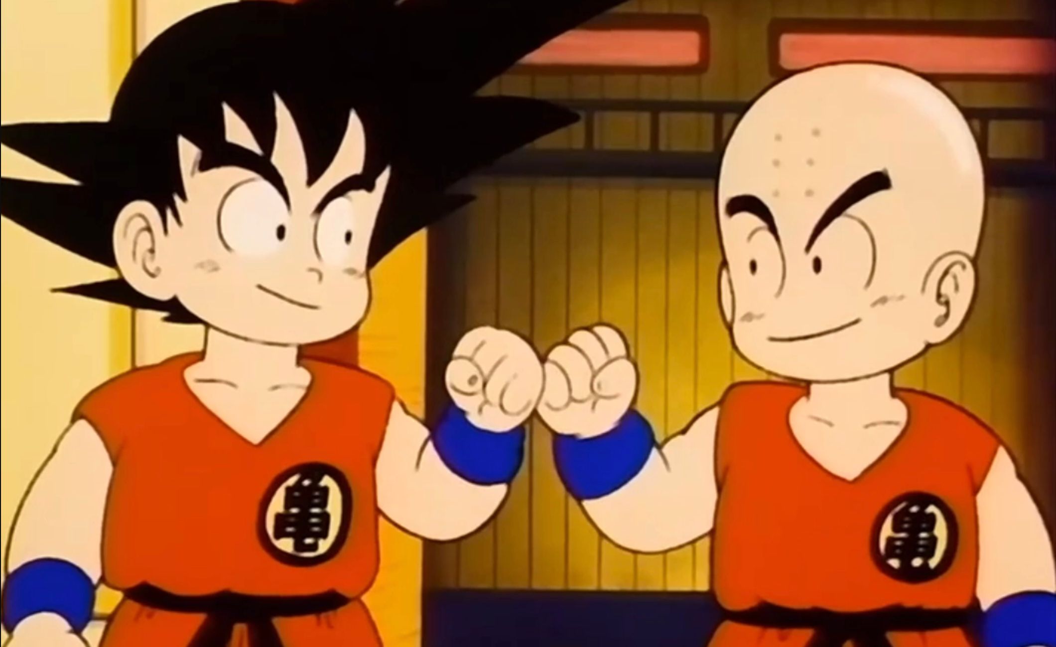 Dragon Ball Young Goku Young Krillin Fist Bump