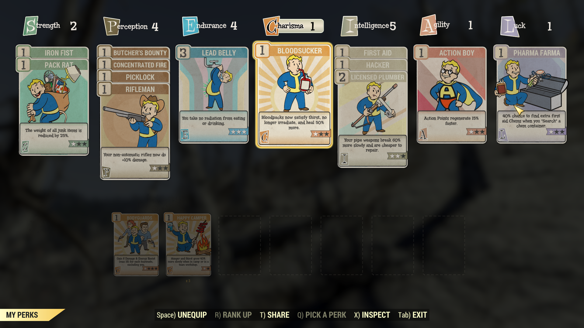 Fallout 76 Guide Xp and Caps Perk Cards