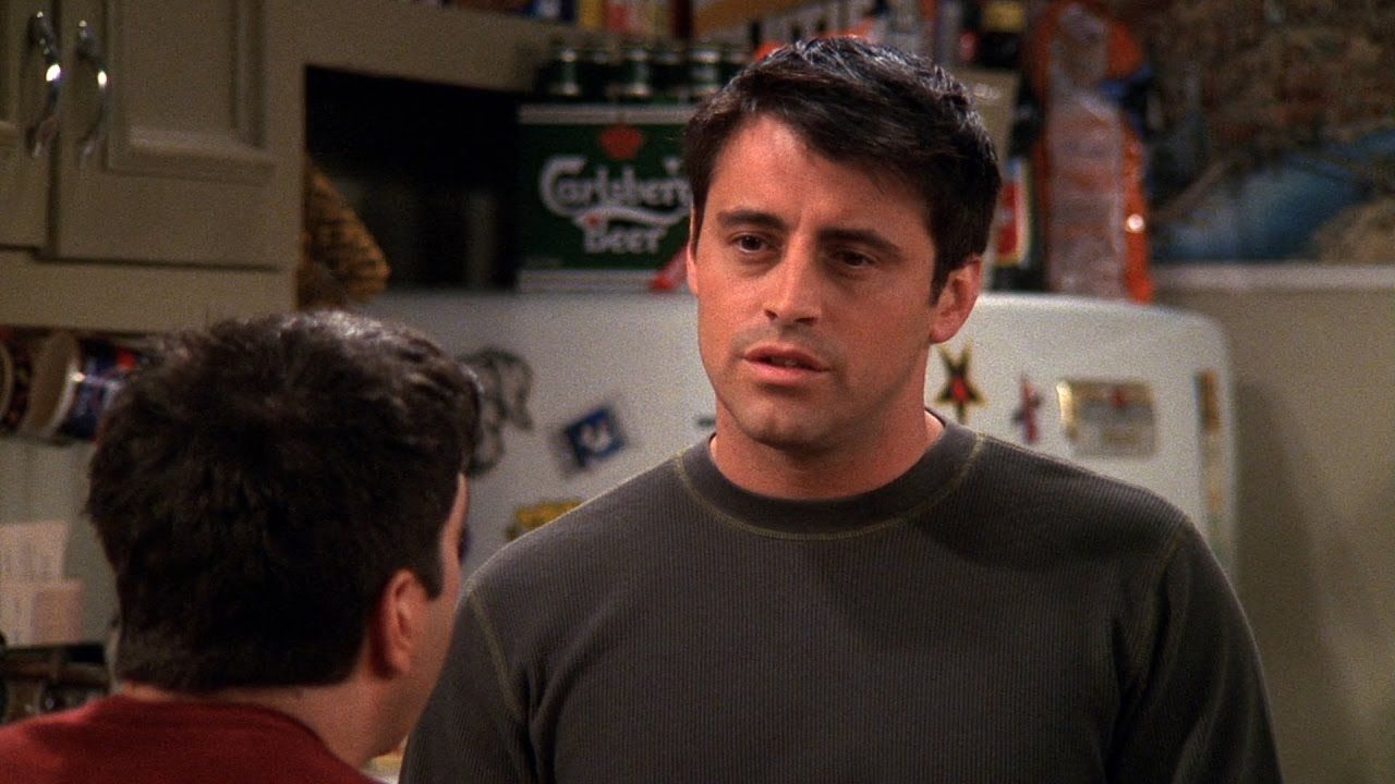 Friends Joey Tribianni Matt LeBlanc Thinking Ross