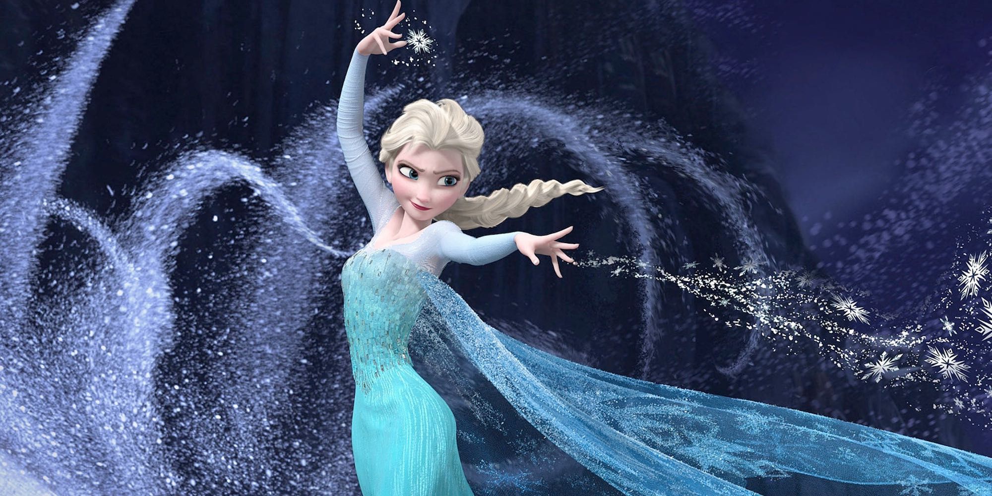Elsa uses her snow powers in frozen