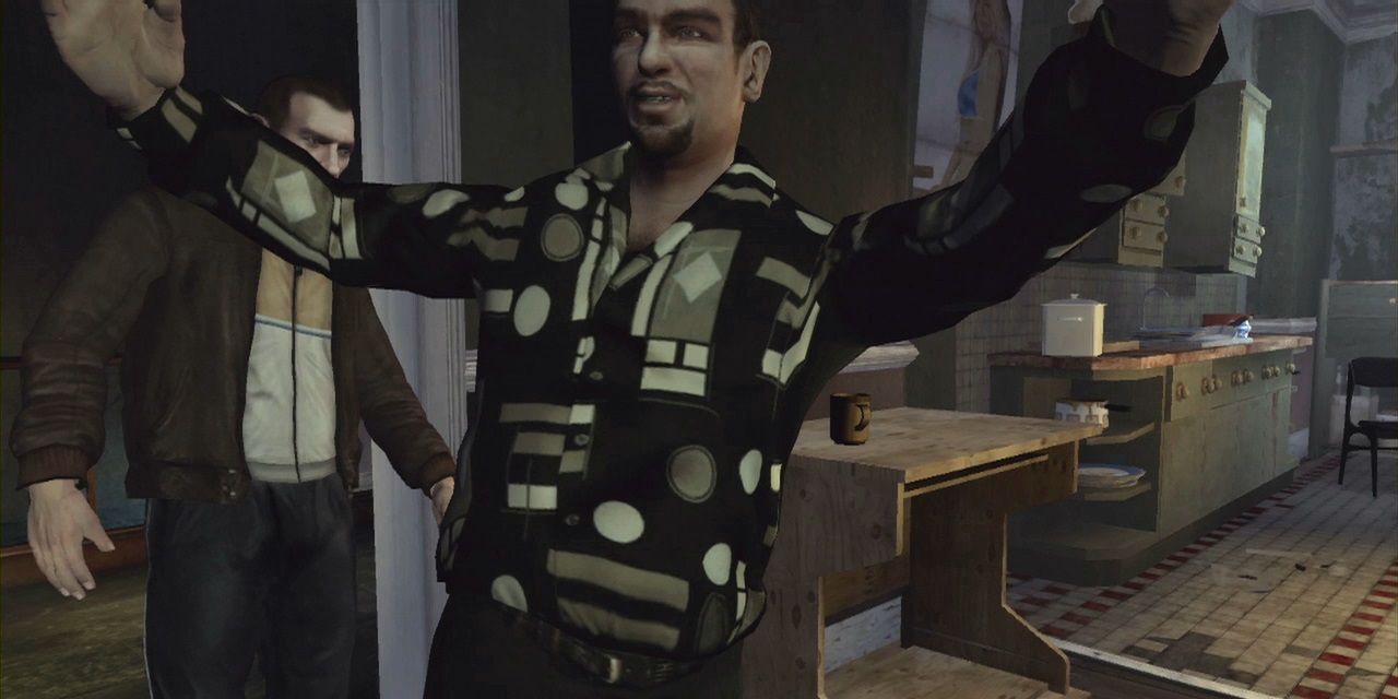 Roman introduces the apartment to Niko in GTA IV
