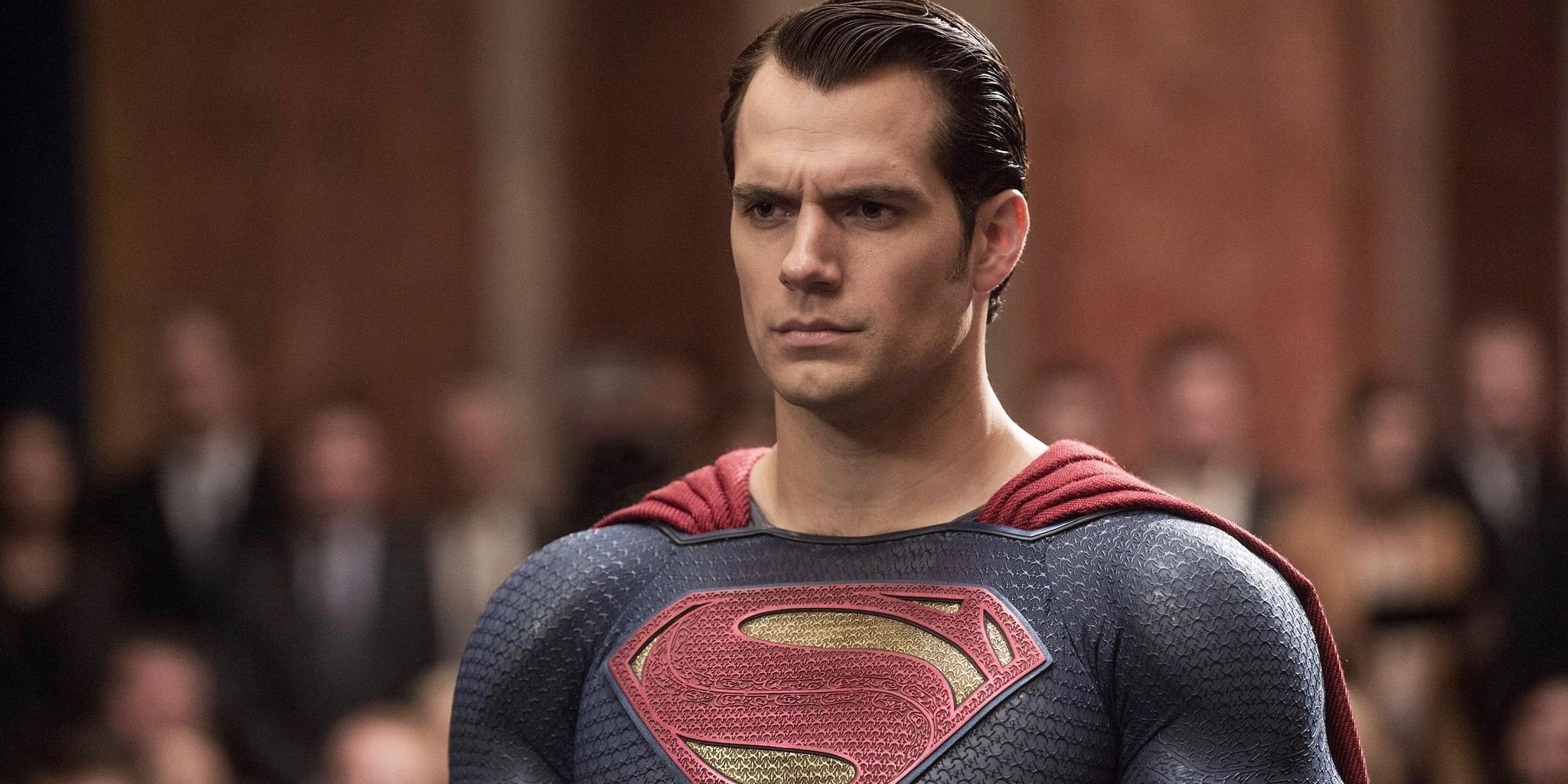 Superman stands in a court room in Batman vs. Superman
