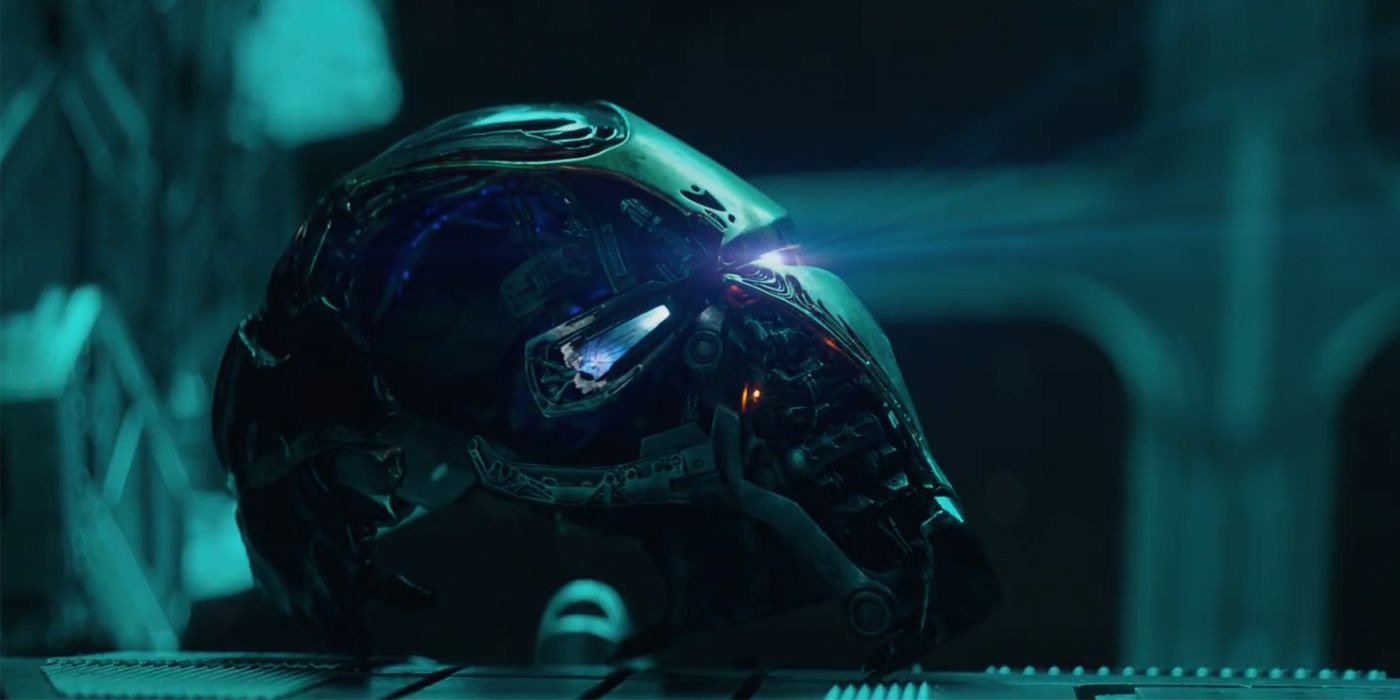 Iron Man helmet projection in Avengers Endgame