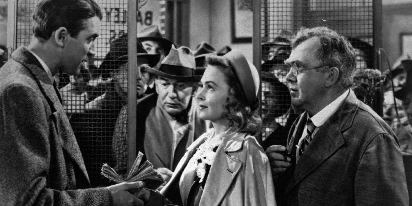 It's A Wonderful Life Mary and George (James Stewart) at Bailey Building & Loan