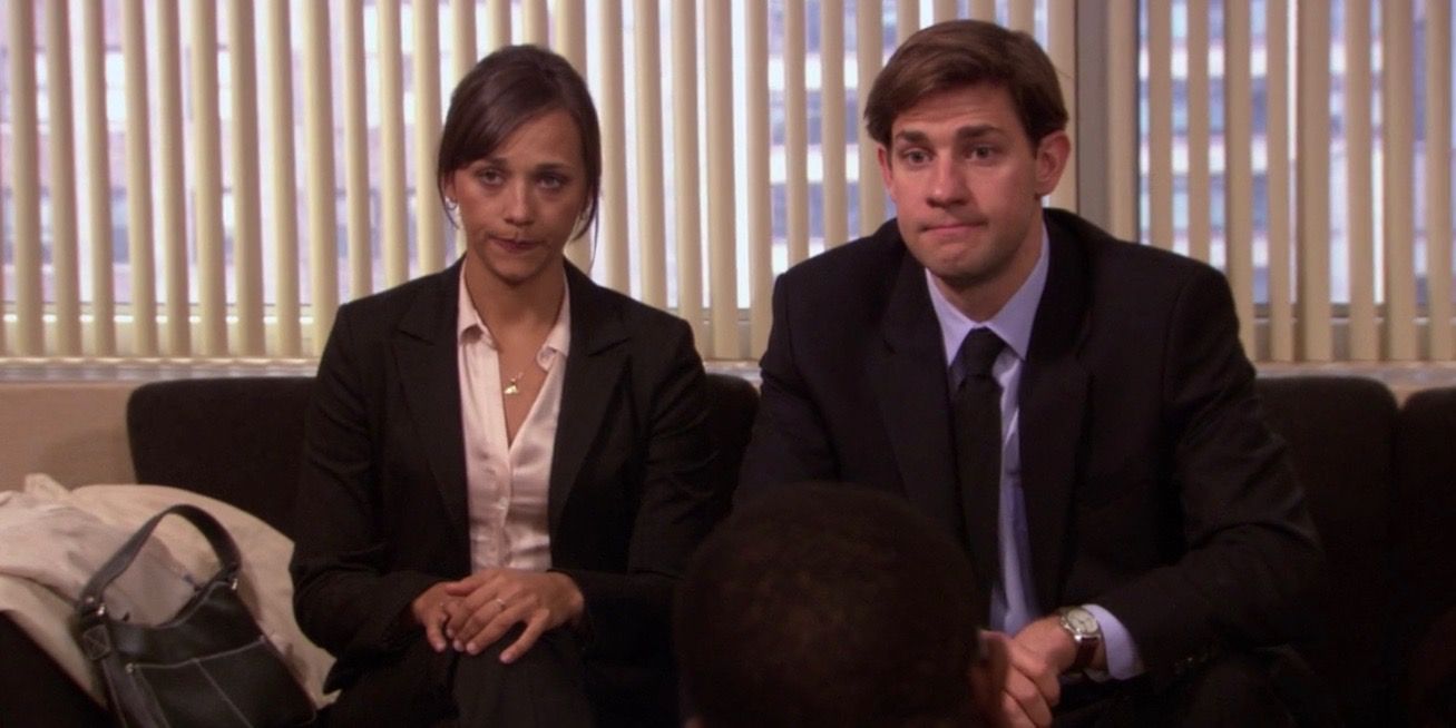 Jim and Karen interview for a job at corporate on the office