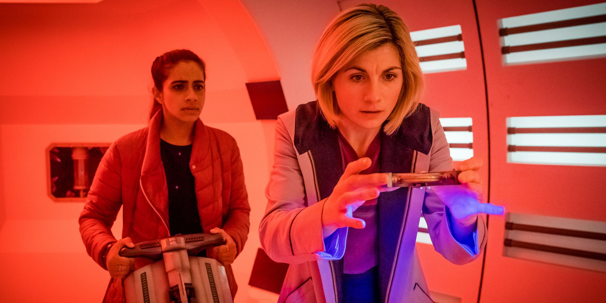 Mandip Gill and Jodie Whittaker in Doctor Who season 12