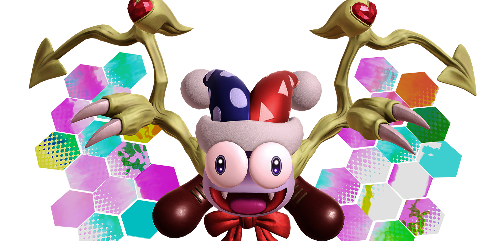 Marx's Super Smash Bros incarnation peaks up from a white background.