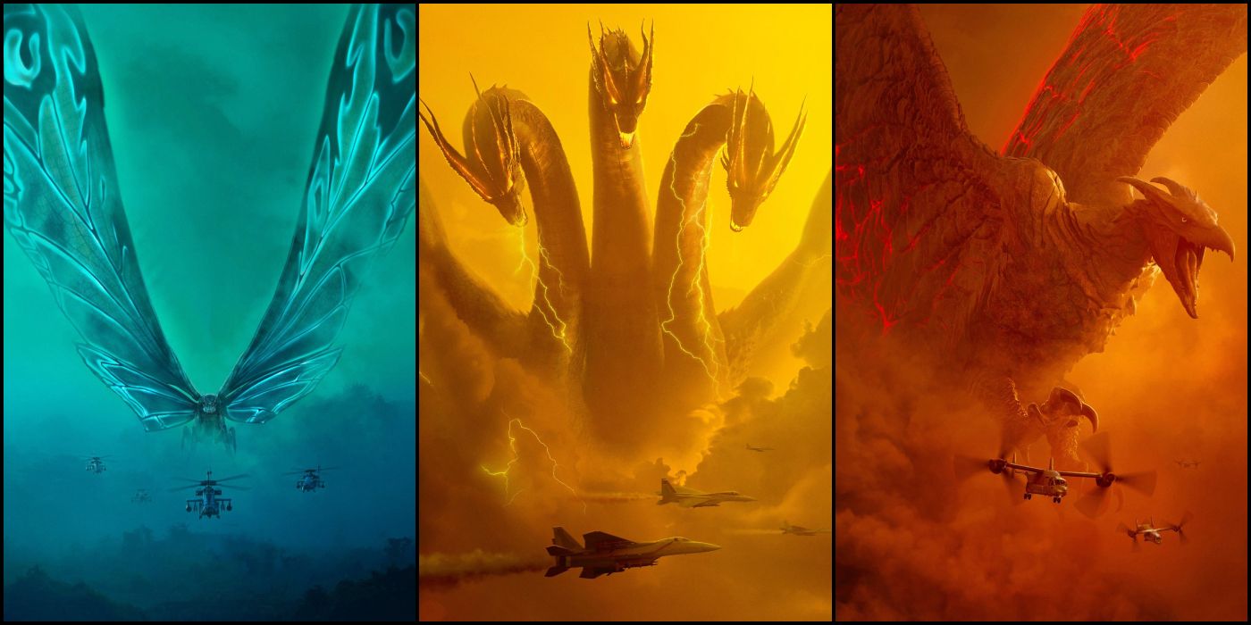 Mothra Ghidorah and Rodan in Godzilla King of the Monsters