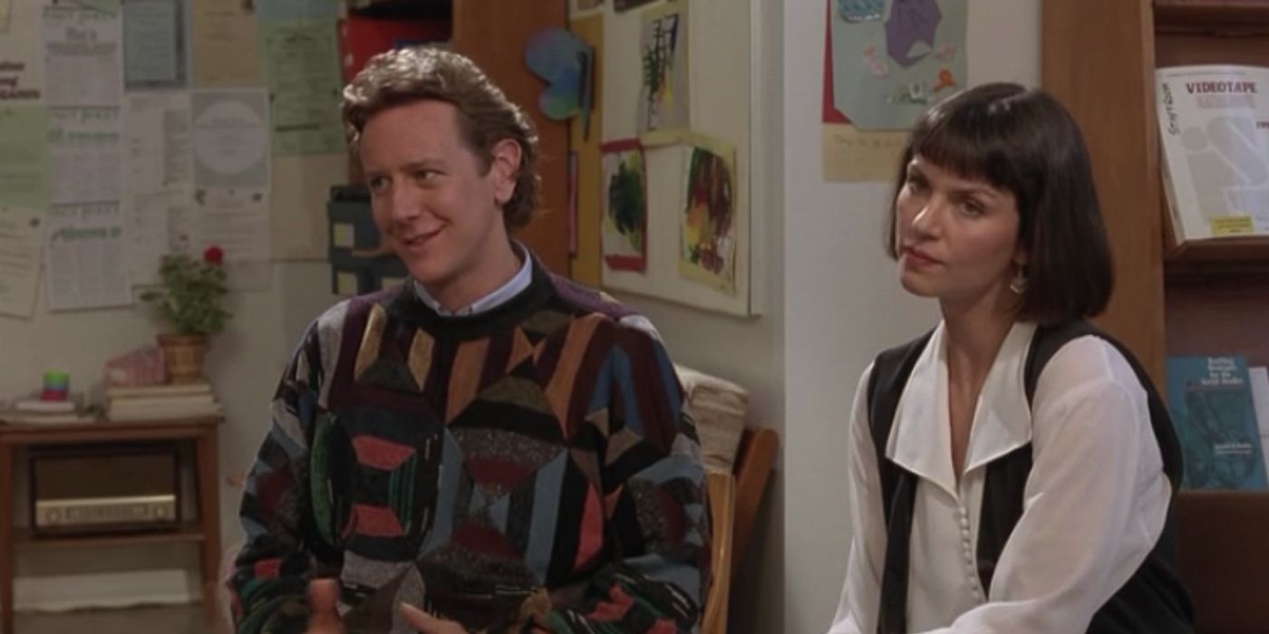 Neal and Laura talking at school in The Santa Clause