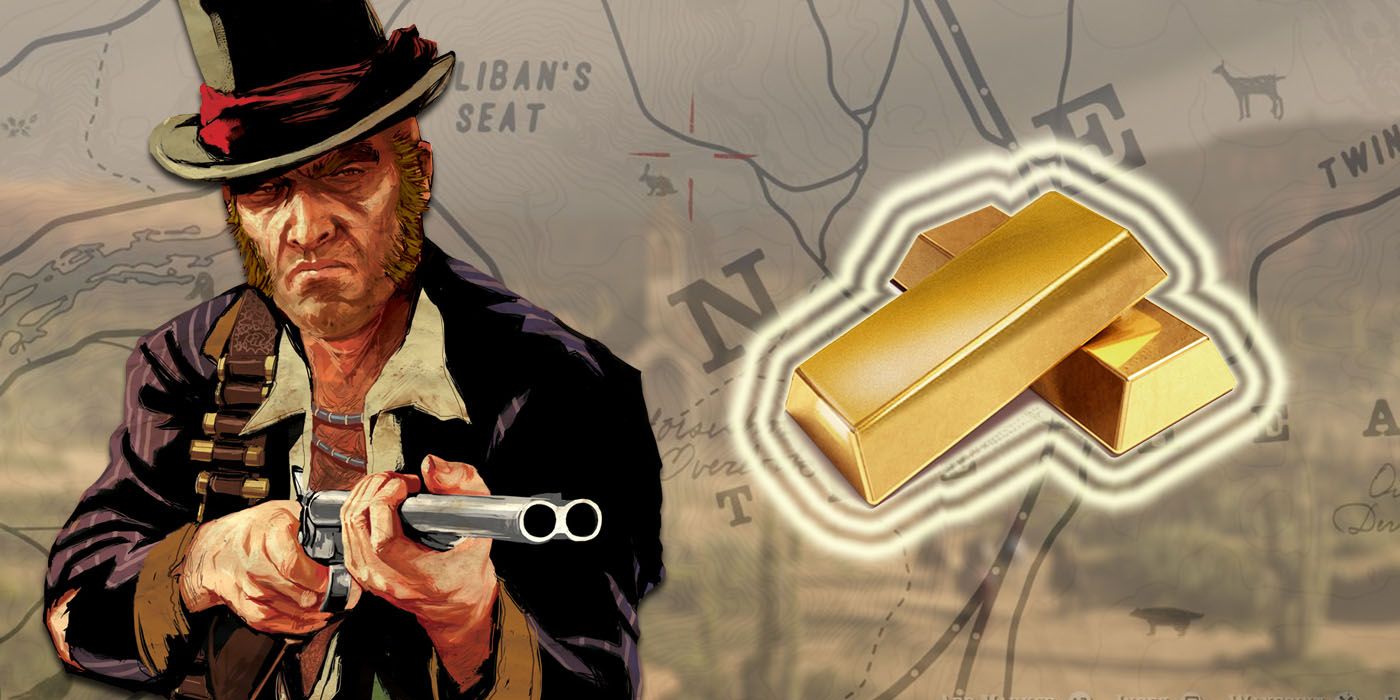Red Dead Online treasure map locations with gold bars