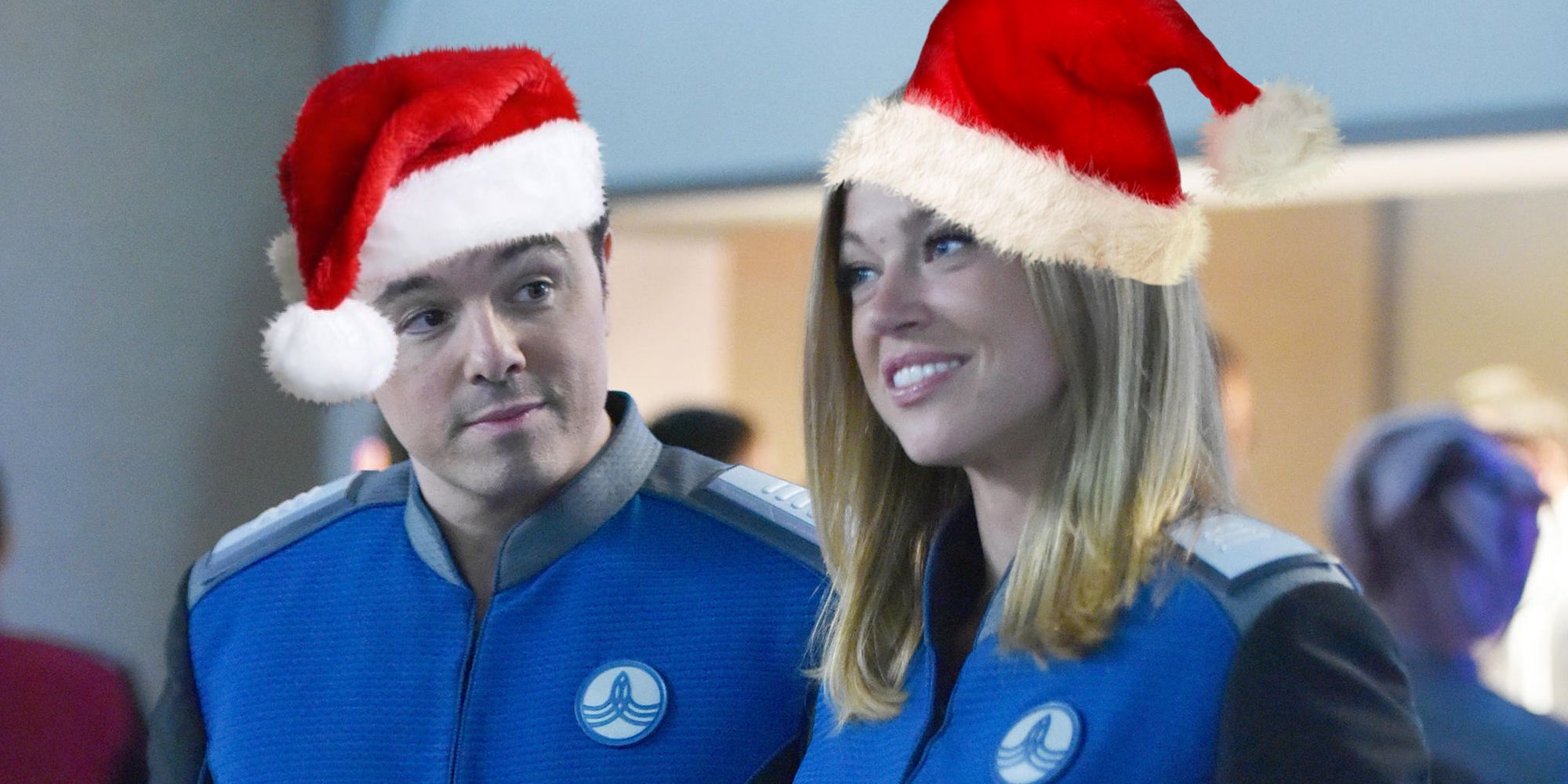 Seth MacFarlane and Adrianne Palicki in The Orville