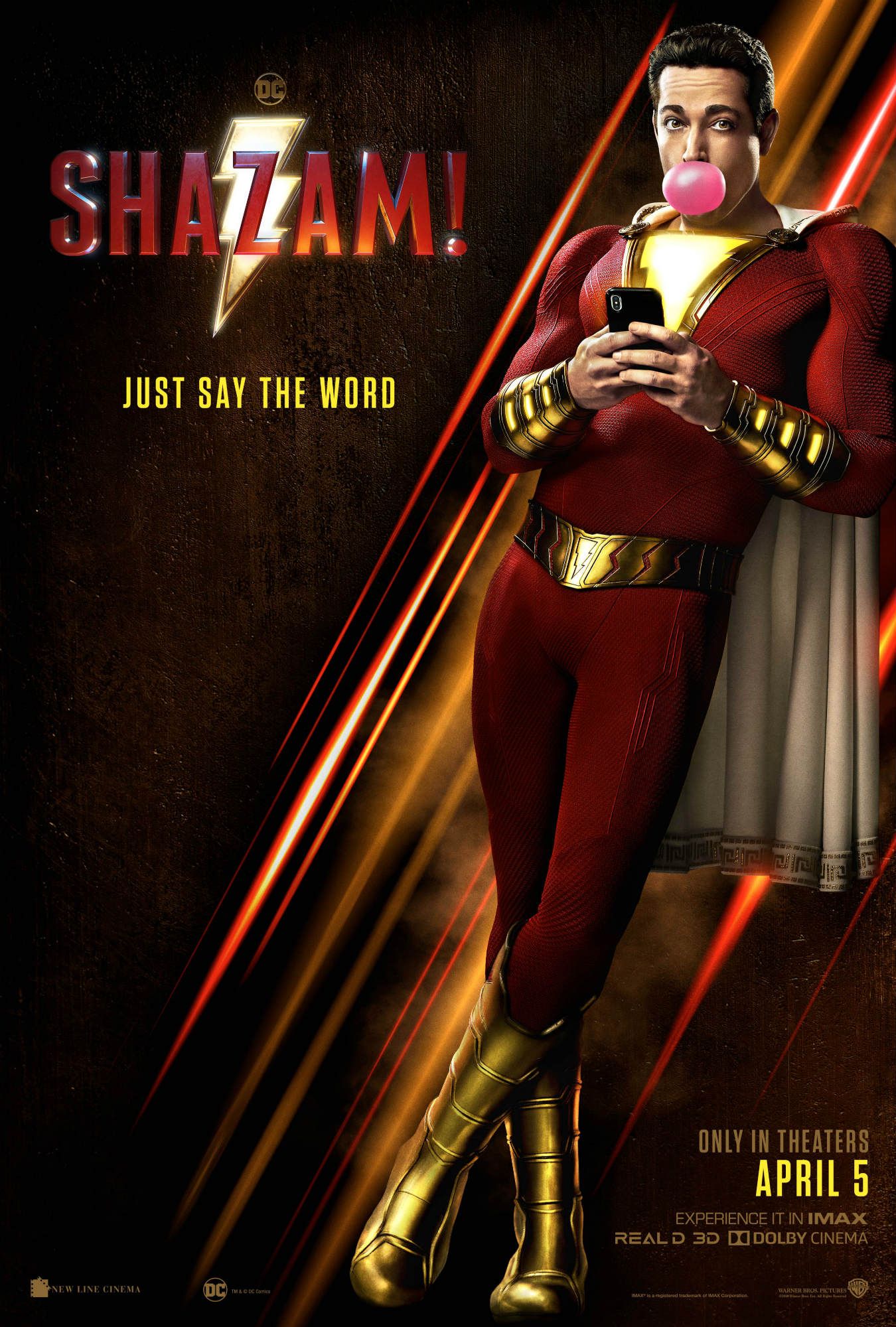 Shazam Movie Poster Zachary Levi