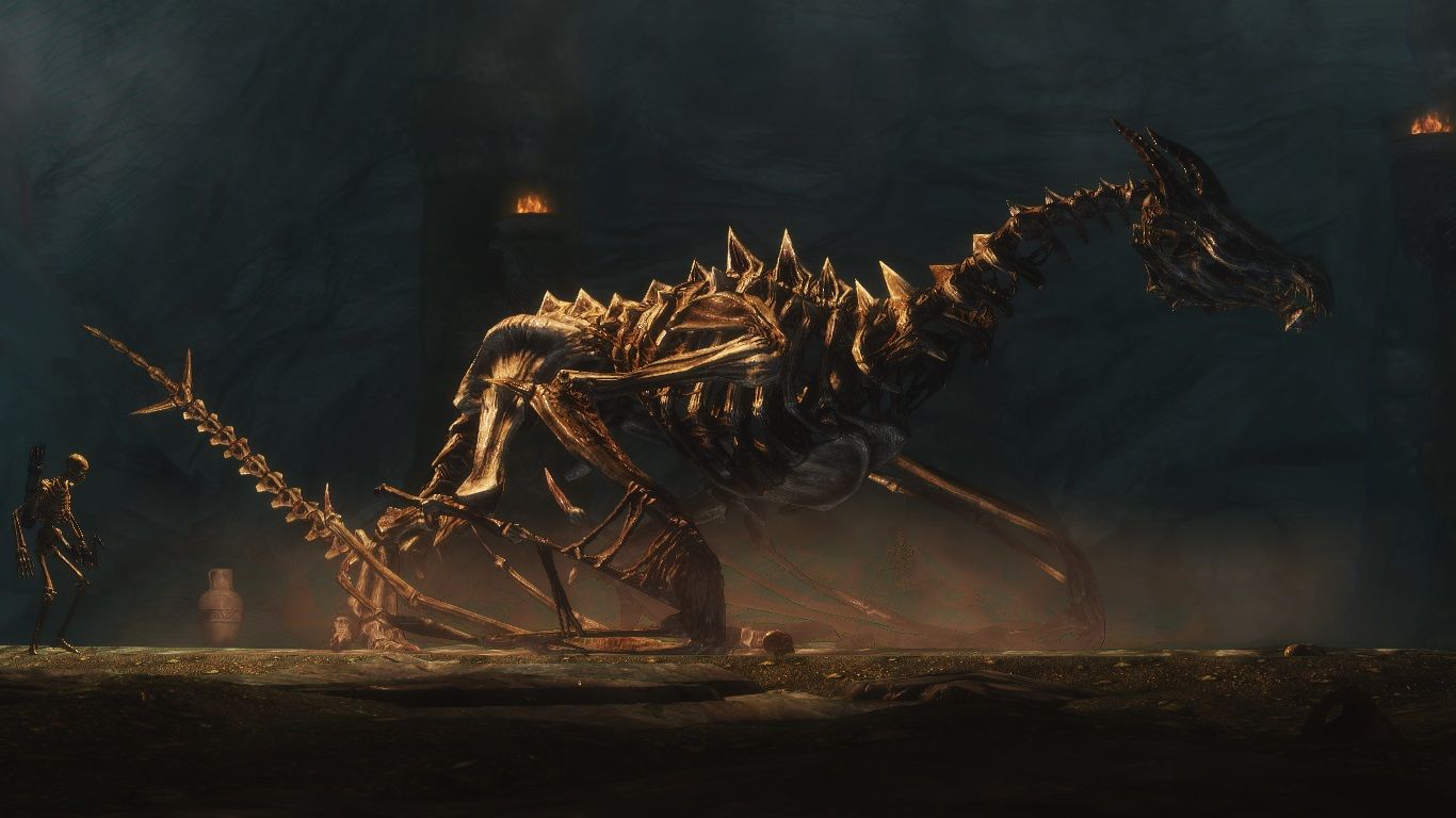 Skyrim Skeletal Dragon