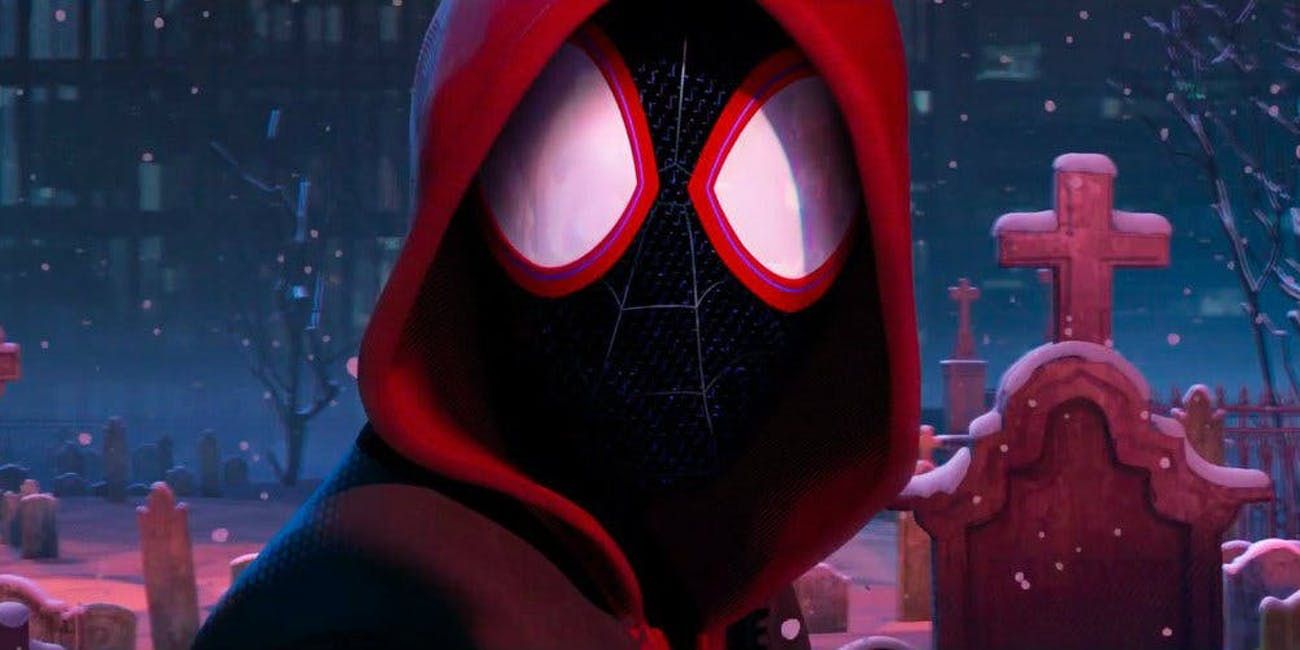 Miles Morales looks shocked in Into The Spider-Verse