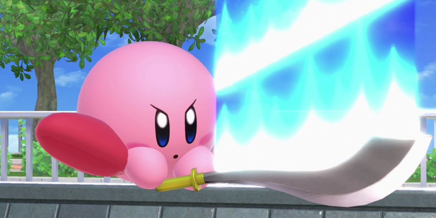 Kirby using his blade in Super Smash Bros Ultimate