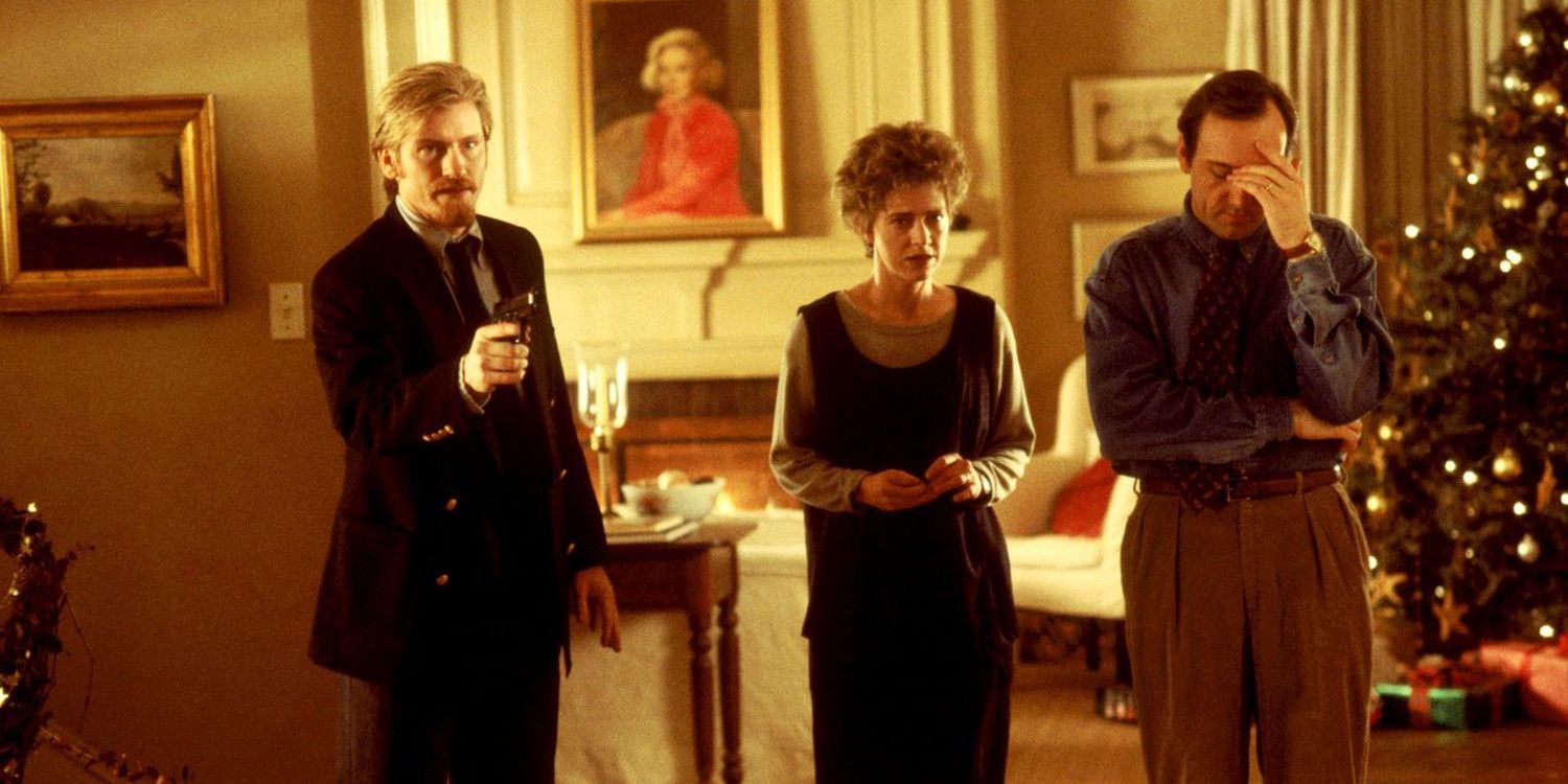 Dennis Leary, Kevin Spacey, and Judy Davis in The Ref