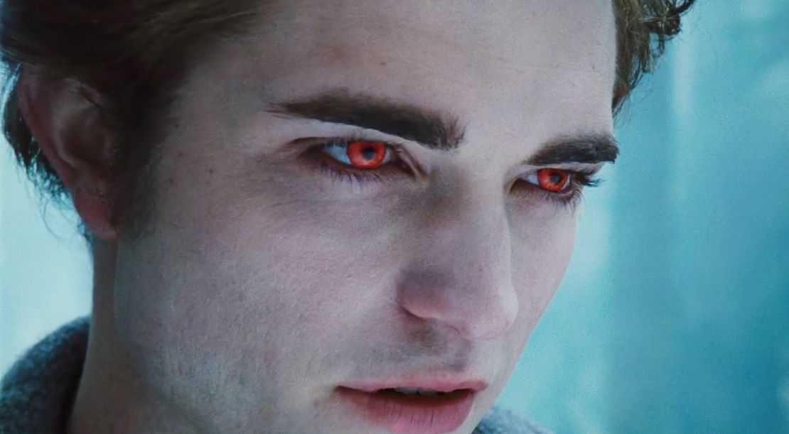 Close up of Edward with red eyes 