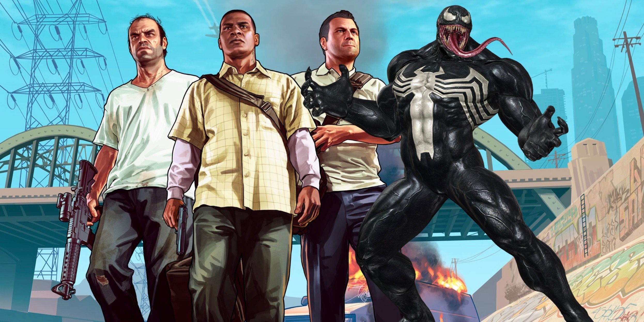 Venom With Trevor, Michael, and Franklin in Grand Theft Auto 5