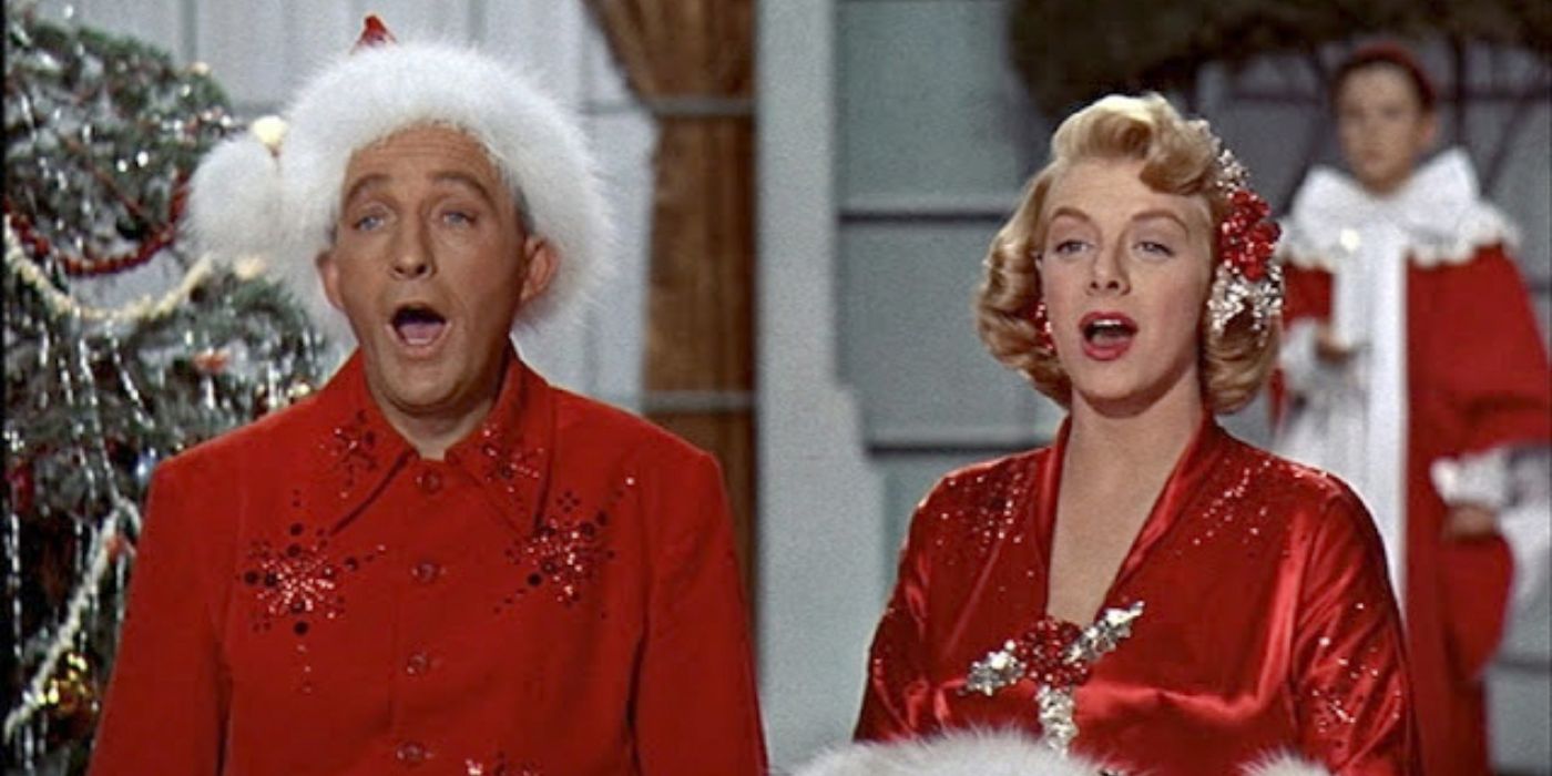 Bing Crosby and Rosemary Clooney as Bob Wallace and Betty Haynes singing in White Christmas