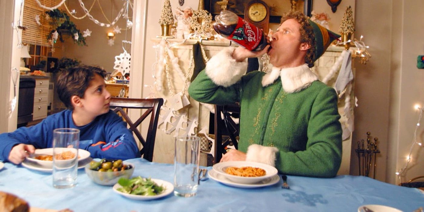 Buddy drinking coke in Elf