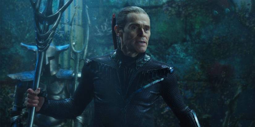 Willem Dafoe as Vulko in Aquaman looks serious