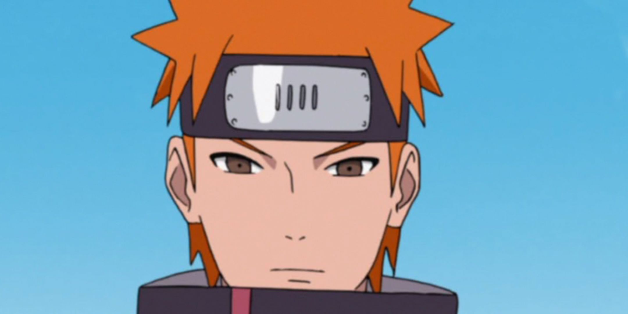 Yahiko stares straight ahead in Naruto