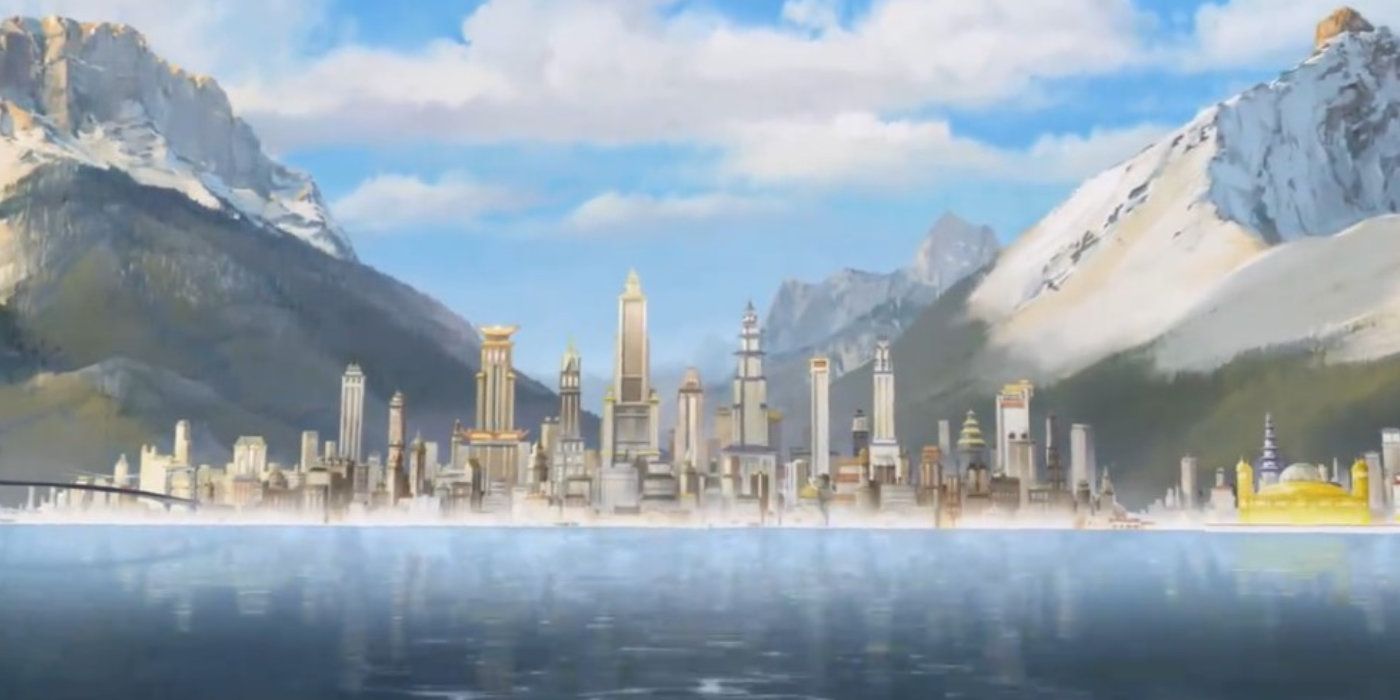A mountain city in The Legend of Korra