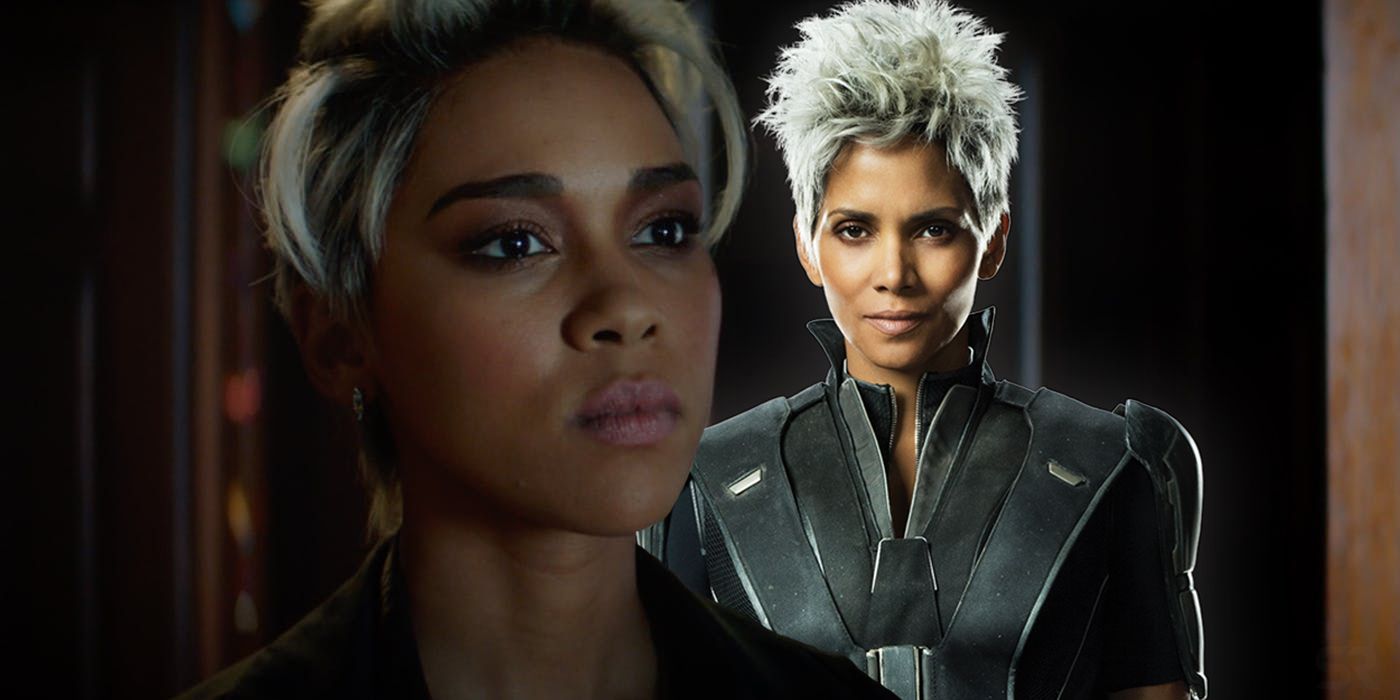 Alexandra Shipp and Halle Berry as Storm