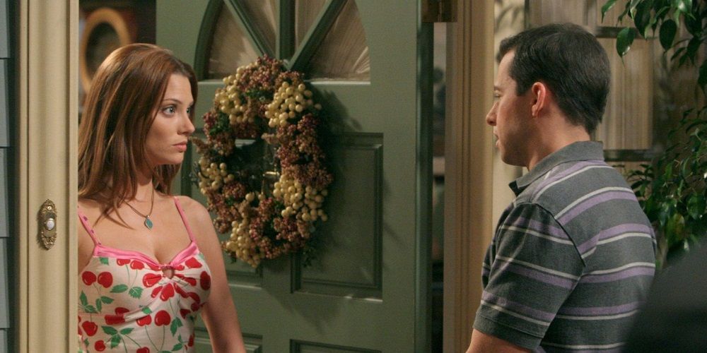 April Bowlby and Jon Cryer in Two and a Half Men