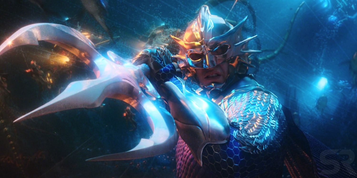 Ocean Master aiming his trident in Aquaman