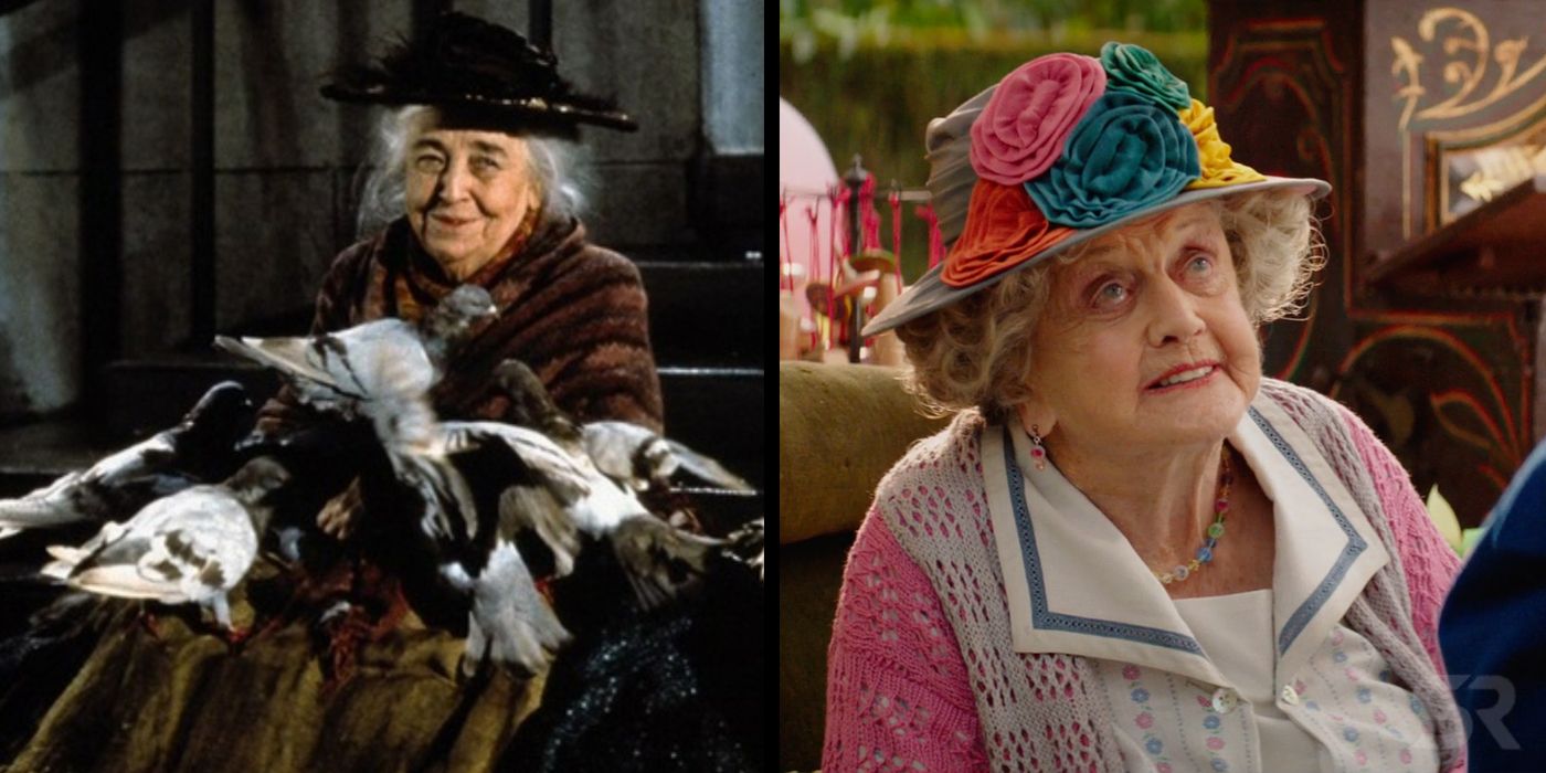 Bird Lady in Mary Poppins and Balloon Lady In Returns