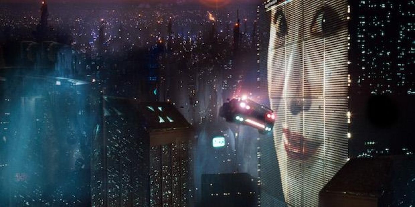 A wide shot of Los Angeles in Blade Runner