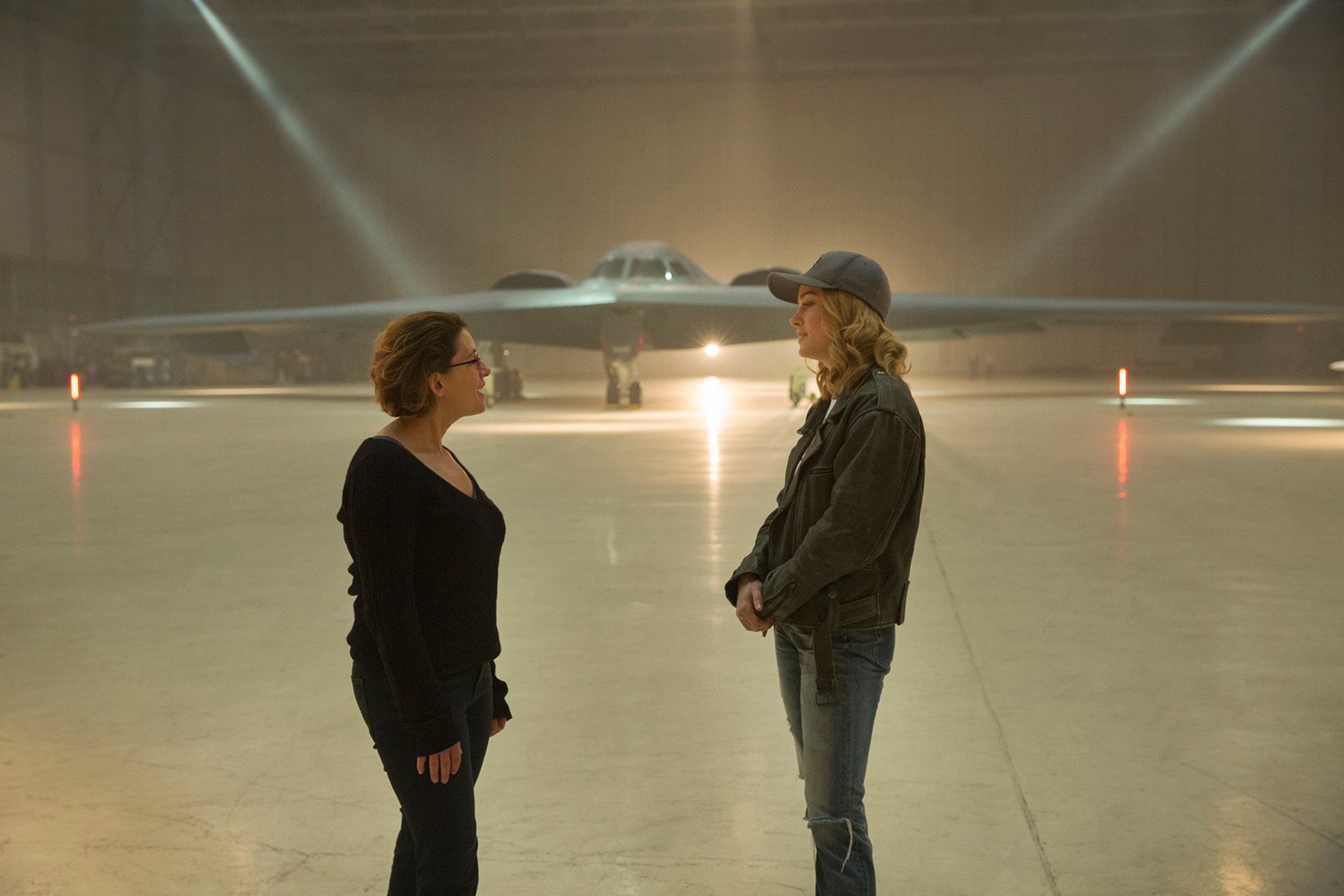 Captain Marvel Set Photo with Director Anna Boden