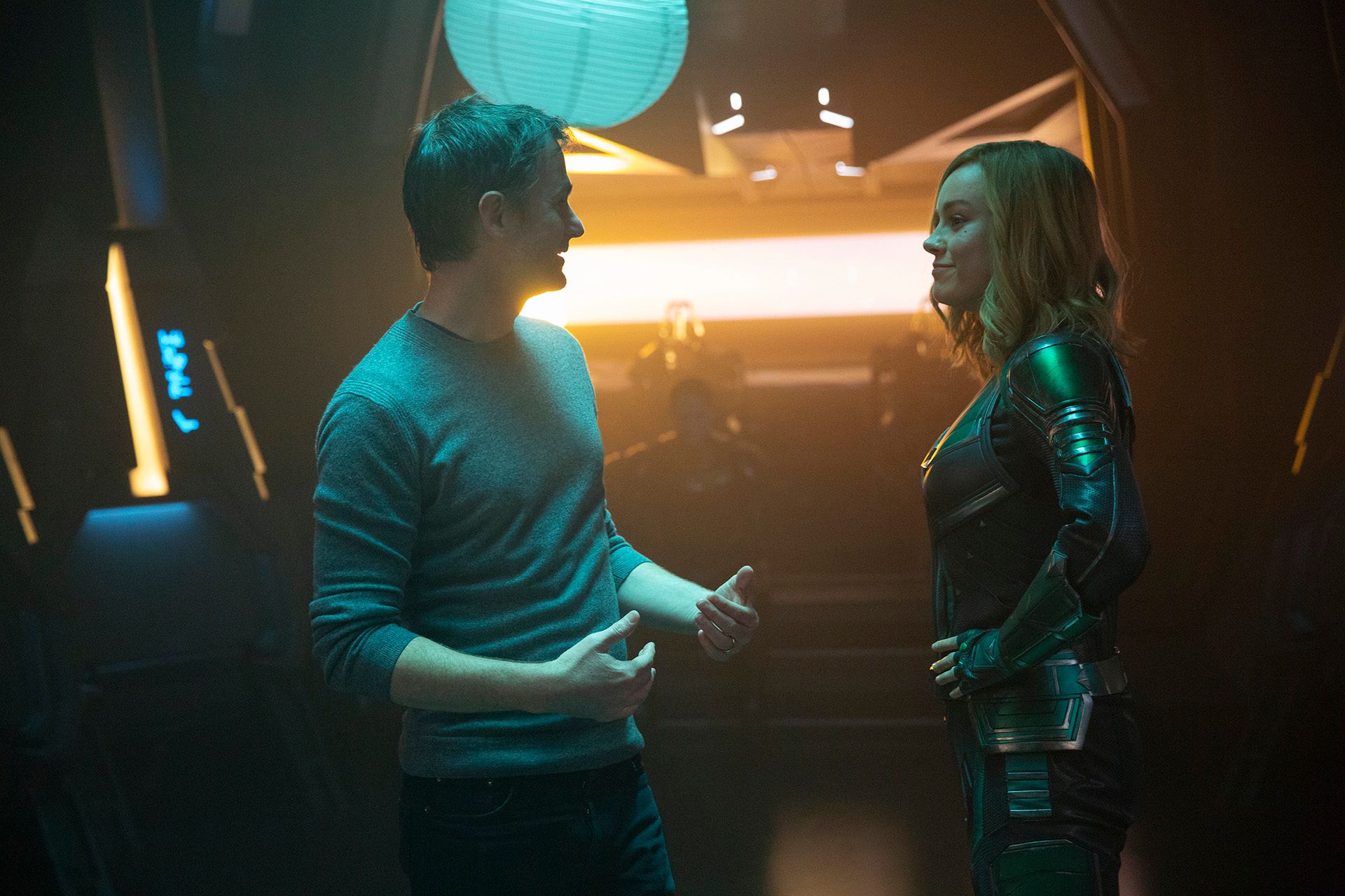 Captain Marvel Set Photo with Director Ryan Fleck