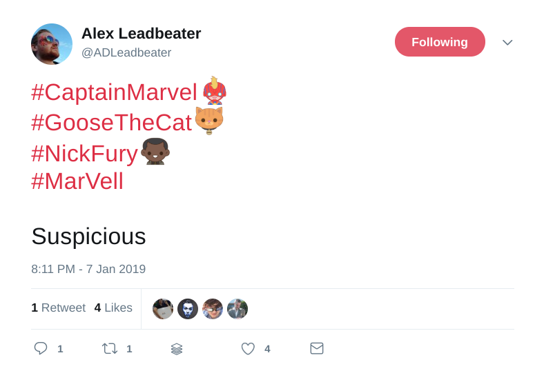 Captain Marvel Twitter Emoji No Jude Law