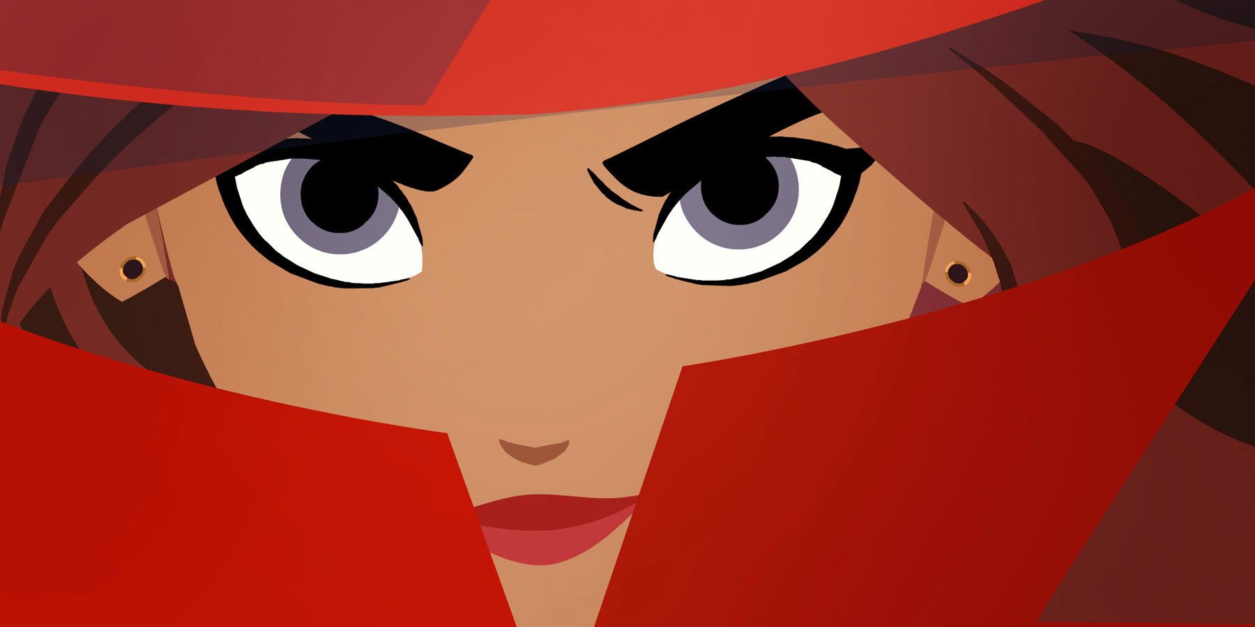 A close up of Carmen Sandiego Netflix Season 2