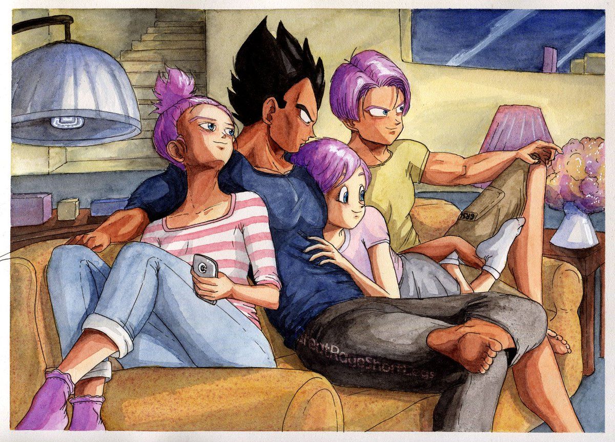 Vegeta, Bulma y Bra  Anime dragon ball super, Dragon ball super