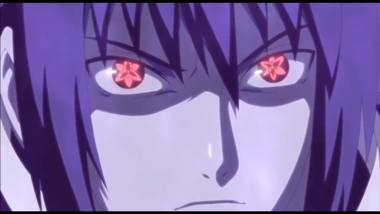 Close up of Sasuke showing both sharingans