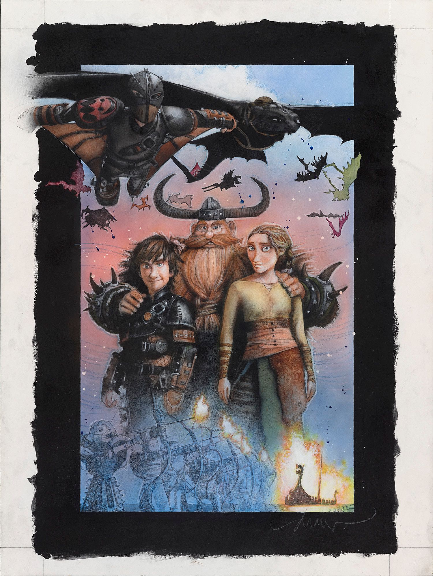 How to Train Your Dragon Legendary Artist Drew Struzan Creates New Posters for Trilogy