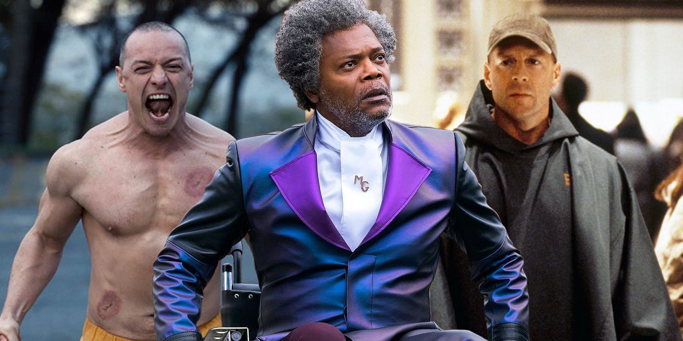 James McAvoy Samuel L Jackson Bruce Willis in Glass and Unbreakable