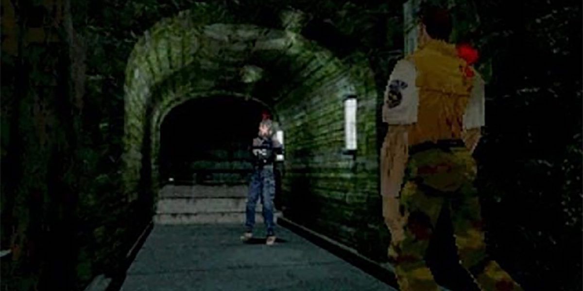 Leon Kennedy and Brad Vickers in Resident Evil 2